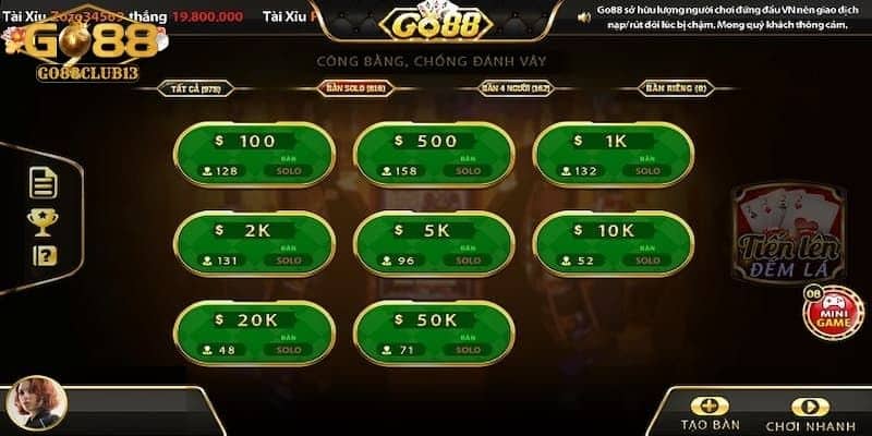 Giới thiệu về trò chơi bài đổi tiền thưởng Tiến lên đếm lá